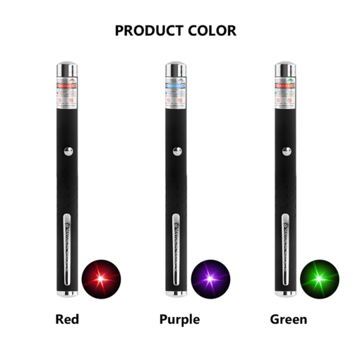 3 Pack Laser Pointer Pen Set - Green Blue Red Visible Beam