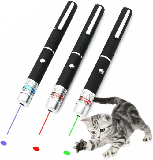 3 Pack Laser Pointer Pen Set - Green Blue Red Visible Beam