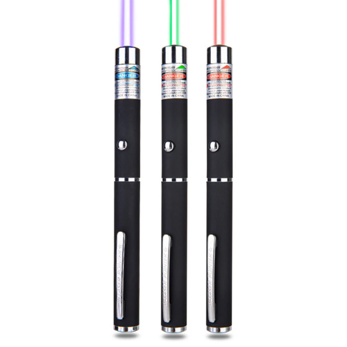 3 Pack Laser Pointer Pen Set - Green Blue Red Visible Beam