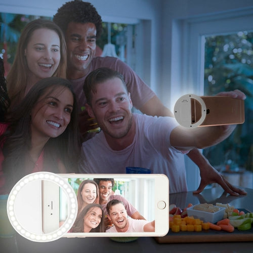 Clip-On LED Selfie Ring Light for Phone, Tablet & Laptop