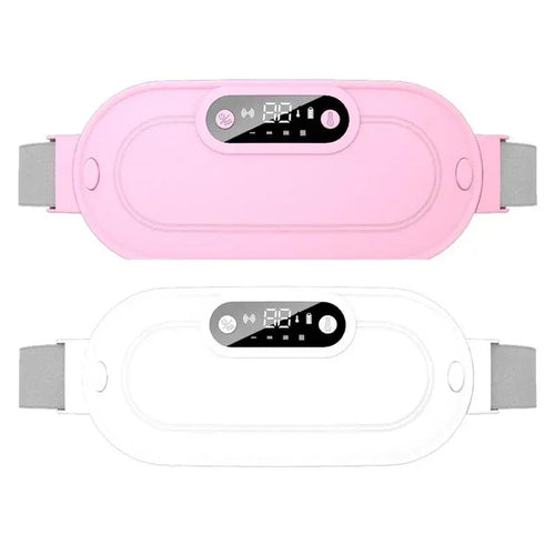 Rechargeable Abdominal Heating Pad with Massage - Cordless Waist Warmer