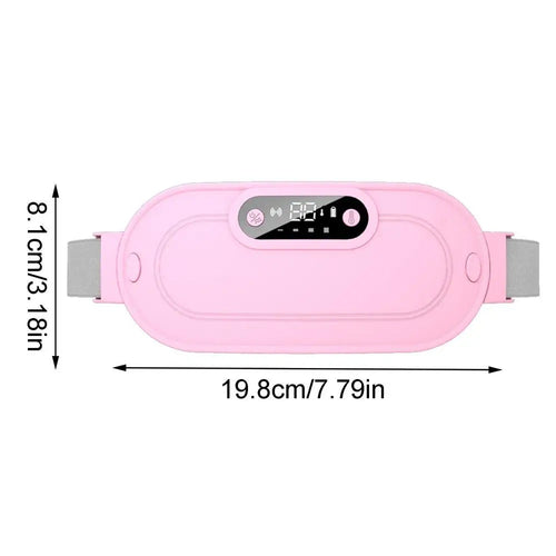 Rechargeable Abdominal Heating Pad with Massage - Cordless Waist Warmer