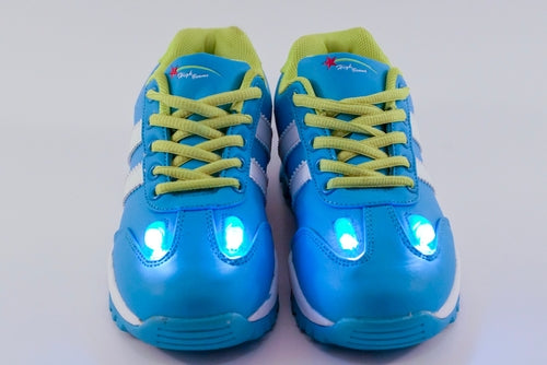 Girls Light Up Shoes with Remote Control — LED High Beam Kids Trainers
