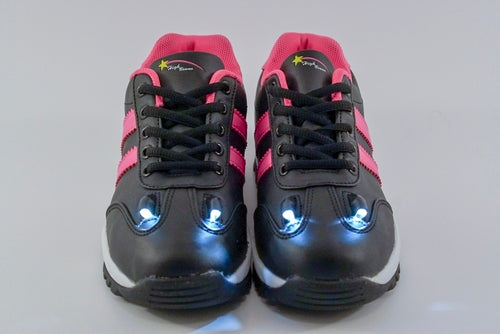 Girls Light Up Shoes with Remote Control — LED High Beam Kids Trainers
