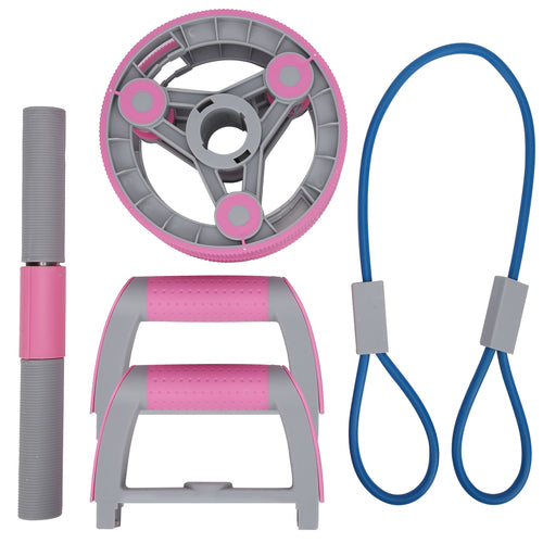 5-in-1 Ab Roller Wheel Set - Multi-Function Home Gym Training Kit