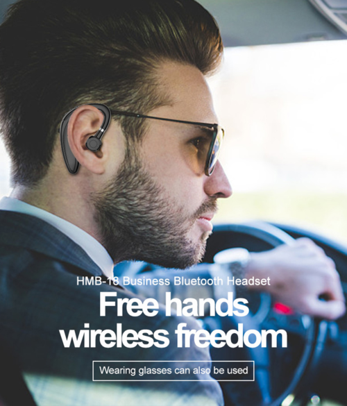 Wireless Bluetooth 5.0 Headset - 17 Hour Talk Time with Noise Cancelling