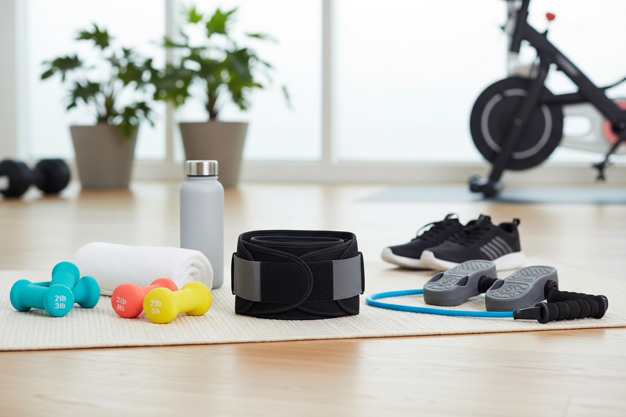 Home Workout & Posture Support Kit home fitness bundle with resistance band ankle weights and posture support